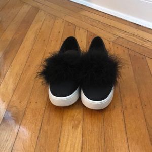 Suede Tan Slides never worn.